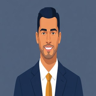 Illustrated portrait of Romer Urbina